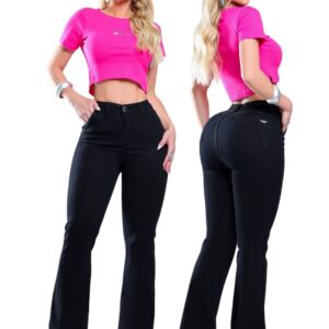 calça boot cut jeans estonado