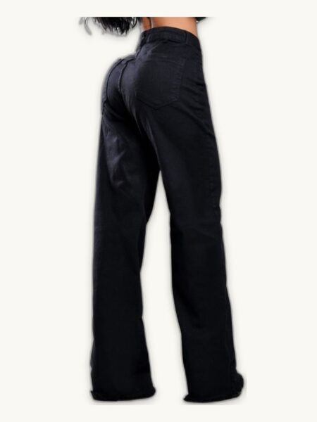 Calça Wide Leg Jeans PT Preta — a peça