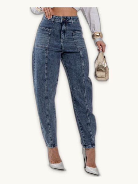 Calça Mom Jeans Marmorizada — a peça